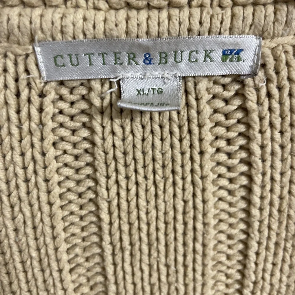 Cutter & Buck‎ Button Up Beige Cardigan Sweater Women's Size X-Large